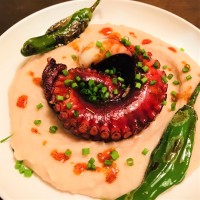 Grilled Octopus with White Bean Puree